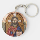 Oude Jezus Mozaïek Sleutelhanger (Achterkant)