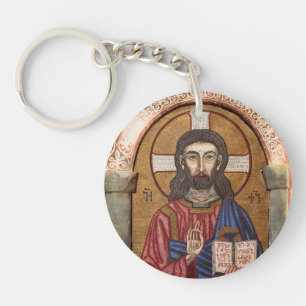 Oude Jezus Mozaïek Sleutelhanger