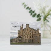 Oude Joliet-gevangenis Joliet Illinois Briefkaart (Staand voorkant)