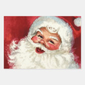 Oude Jolly Close-up van Sinterklaas Inpakpapier Vel (Voorkant)