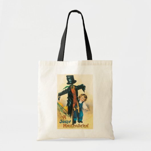 Oude Jolly Halloween Vogelverschrikker Ellen Claps Tote Bag (Voorkant)