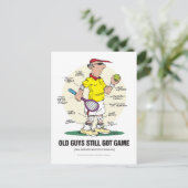 Oude jongens hebben nog steeds zin briefkaart (Staand voorkant)