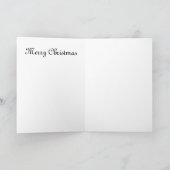 Oude Joyeux Noël met meisje en pop Feestdagen Kaart (Binnen)