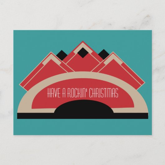 Oude Juke-box Feestdagenkaart (Voorkant)