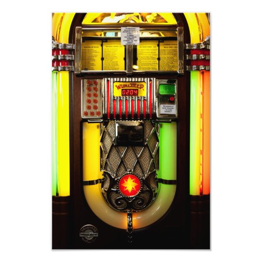 Oude Jukebox Foto Afdruk (Voorkant)