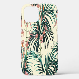 Oude jungle: donkergroen, oranje lelie. iPhone 12 hoesje