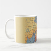 Oude Kaap Cod Massachusetts Kaart Koffiemok (Links)