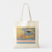 Oude Kaap Cod Massachusetts kaart Tote Bag (Achterkant)
