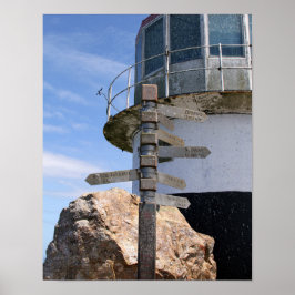 Oude Kaappuntvuurtoren, Zuid-Afrika Poster