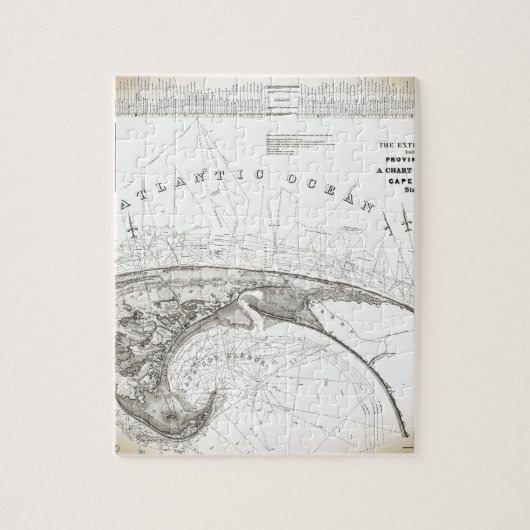 Oude Kaapskaart Provincetown Legpuzzel (Verticaal)