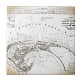 Oude  Kaapskaart Provincetown Tegeltje