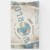 Oude Kaart Baby Shower Spandoeken (Verticaal)