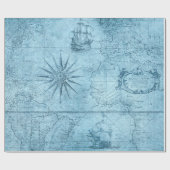 Oude kaart. cadeaupapier (Vlak)