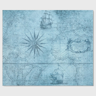 Oude kaart. cadeaupapier