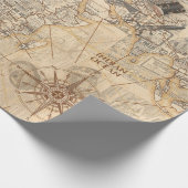 oude kaart cadeaupapier (Hoek)