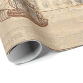 oude kaart cadeaupapier (Rol Hoek)