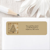 Oude kaart kerstboom etiket (Insitu)