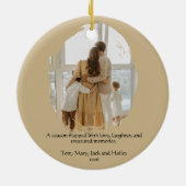 Oude kaart kerstboom keramisch ornament (Achterkant)