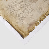 Oude Kaart Pirate of the Caribbean Op Schip Decoup Tissuepapier (Detail)