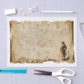 Oude Kaart Pirate of the Caribbean Op Schip Decoup Tissuepapier (Craft)