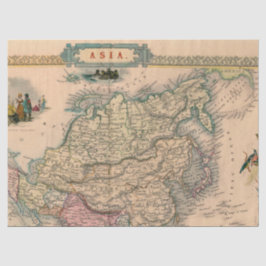 Oude Kaart Reeks 1 Ontwerp 1 Tissuepapier