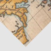 Oude Kaart Reeks 1 Ontwerp 6 Tissuepapier (Detail)