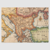 Oude Kaart Reeks 1 Ontwerp 6 Tissuepapier (Voorkant)