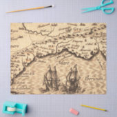 Oude Kaart Reeks 1 Ontwerp 7 Tissuepapier (Craft)