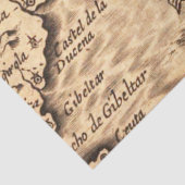 Oude Kaart Reeks 1 Ontwerp 7 Tissuepapier (Detail)