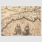 Oude Kaart Reeks 1 Ontwerp 7 Tissuepapier (Voorkant)