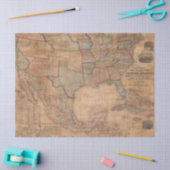 Oude Kaart Reeks 1 Ontwerp 8 Tissuepapier (Craft)