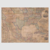 Oude Kaart Reeks 1 Ontwerp 8 Tissuepapier (Voorkant)