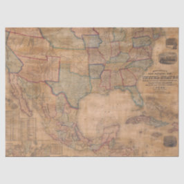 Oude Kaart Reeks 1 Ontwerp 8 Tissuepapier