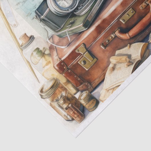 Oude Kaart Reizen Thema Decoupage Print Tissuepapier (Detail)