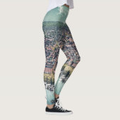 Oude kaart Saint Louis Missouri Mississippi-rivier Leggings (Rechts)