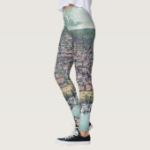 Oude kaart Saint Louis Missouri Mississippi-rivier Leggings (Links)
