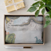 Oude kaart Scene Tissue Paper Tissuepapier (Geschenk)