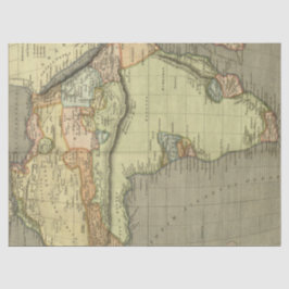Oude Kaart Serie 1 Ontwerp 13 Tissuepapier