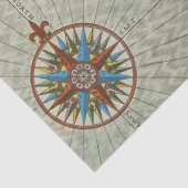 Oude Kaart Serie 1 Ontwerp 16 Tissuepapier (Detail)