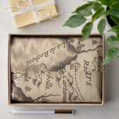 Oude Kaart Serie 1 Ontwerp 7 Tissuepapier (Geschenk)
