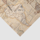 oude kaart tissuepapier (Detail)