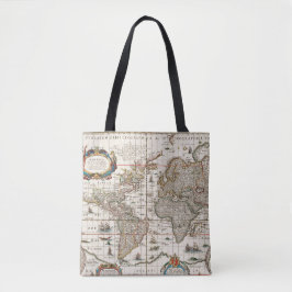 oude kaart tote bag