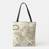 oude kaart tote bag (Achterkant)