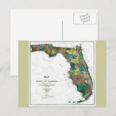 Oude kaart van 1856 Florida (Voorkant / Achterkant)