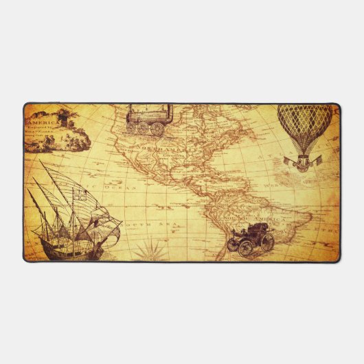 Oude kaart van Amerika  Bureaumat (Voorkant)