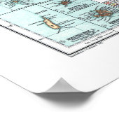 Oude kaart van Antarctica Poster (Hoek)