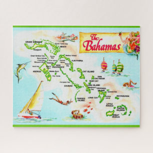 Oude kaart van Bahama-eilanden  Legpuzzel