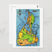 Oude kaart van Block Island  (Voorkant / Achterkant)