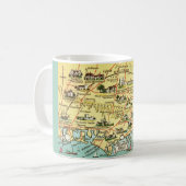 Oude kaart van Bognor Engeland mok (Voorkant links)