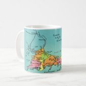 Oude Kaart van Cape Cod Koffiemok (Voorkant links)